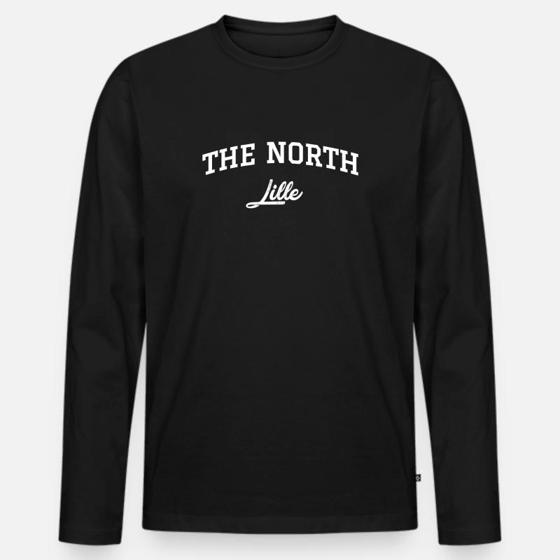 DIE NORD-Lille - Männer Premium Bio Langarmshirt - Schwarz