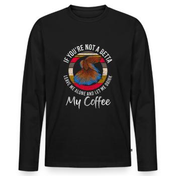 Aquarium Aquarists under water sea creatures - Men's Premium Organic Long Sleeve Shirt - black - Front - Nico (187cm)
