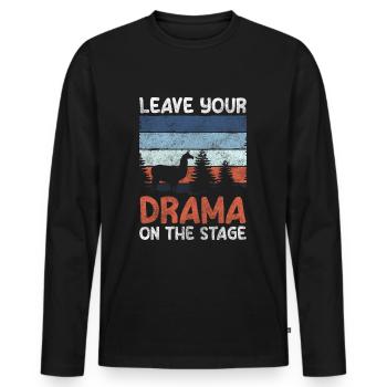 actress, play, director, curtain - Men's Premium Organic Long Sleeve Shirt - black - Front - Nico (187cm)