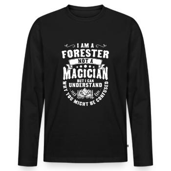 Forestier forestier Forestier travailleur forestier - T-shirt manches longues Premium bio Homme - noir - Devant - Nico (187cm)