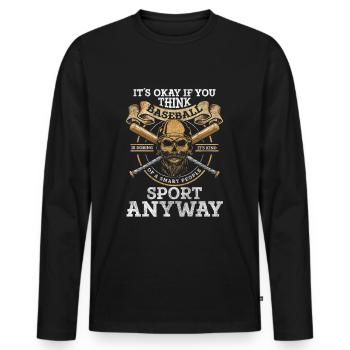Sport Ball Ball Sports Trainers - Men's Premium Organic Long Sleeve Shirt - black - Front - Nico (187cm)