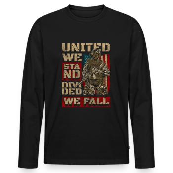 États-Unis Patriot Nation Américain - T-shirt manches longues Premium bio Homme - noir - Devant - Nico (187cm)