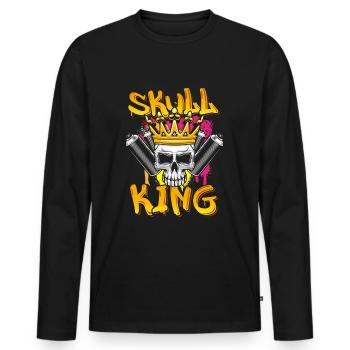 Street Art Wall Rap Street Style - Men's Premium Organic Long Sleeve Shirt - black - Front - Nico (187cm)