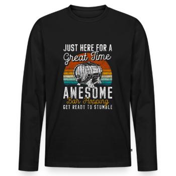 Party Celebrations Girls' Night Out Squad - Men's Premium Organic Long Sleeve Shirt - black - Front - Nico (187cm)