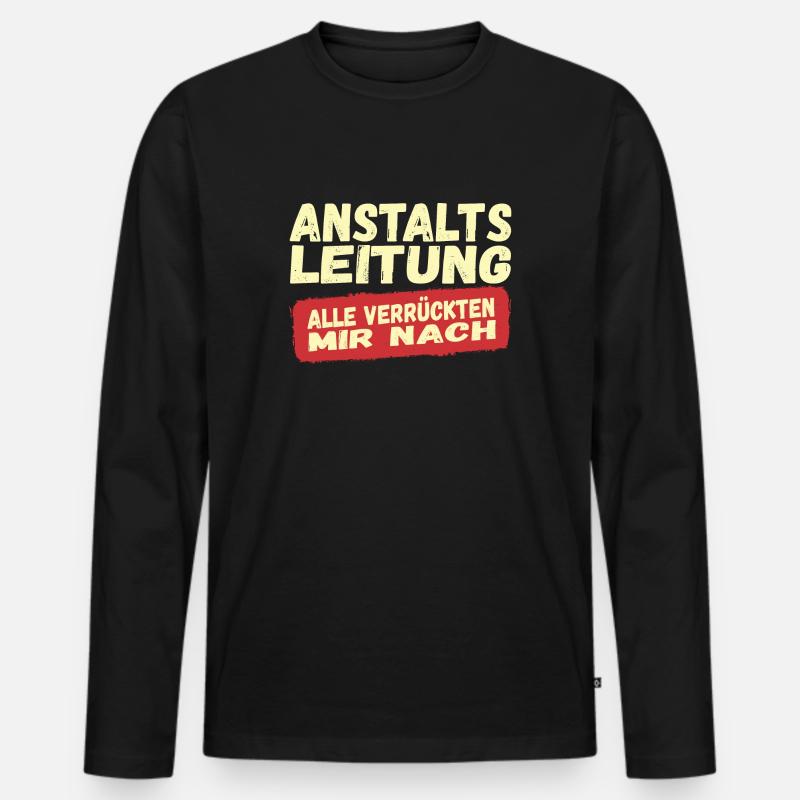 Anstaltsleitung - Männer Premium Bio Langarmshirt - Schwarz