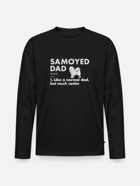 Samoyed Dad Definition - Men's Premium Organic Long Sleeve Shirt - black