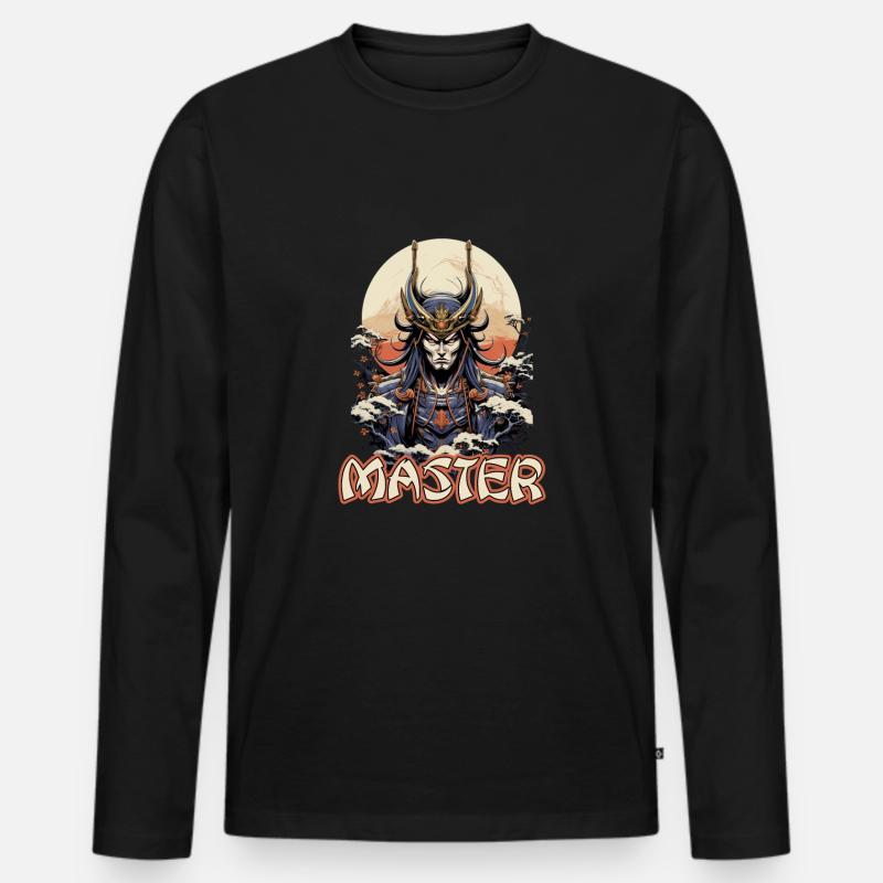 Samurai Japan Kultur Master - Männer Premium Bio Langarmshirt - Schwarz