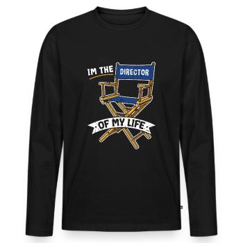 Dans The Director Of My Life Motival - T-shirt manches longues Premium bio Homme - noir - Devant - Nico (187cm)