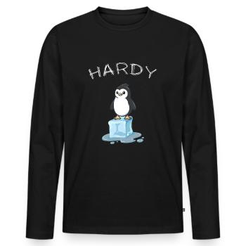 Anbaden Ice Pool Winter Swimmers « hardy » Penguin - T-shirt manches longues Premium bio Homme - noir - Devant - Nico (187cm)