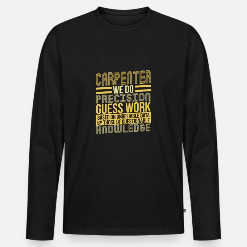 Carpenter - Männer Premium Bio Langarmshirt - Schwarz