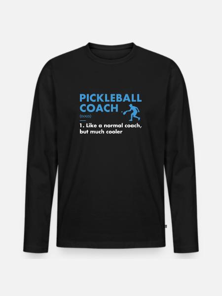 Sport Coach Definition Pickleball - Men's Premium Organic Long Sleeve Shirt - black