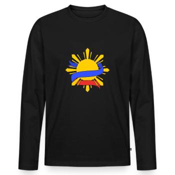 Philippinisch Philippinen - Männer Premium Bio Langarmshirt - Schwarz - Vorne - Nico (187cm)