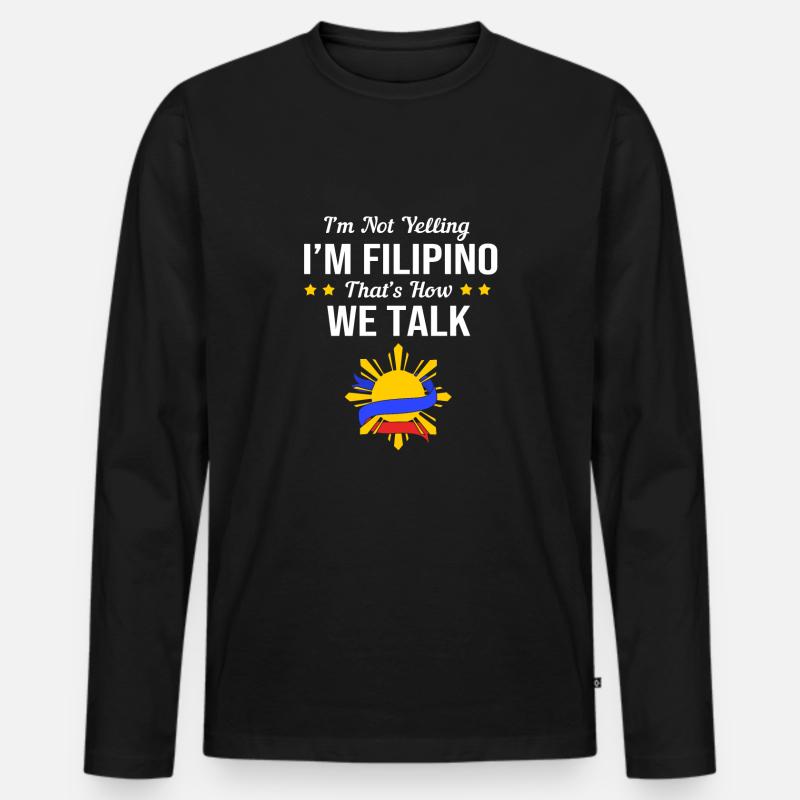 Philippinisch Philippinen - Männer Premium Bio Langarmshirt - Schwarz