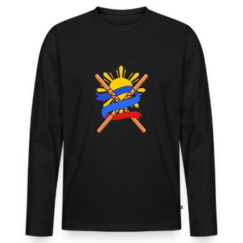 Philippinisch Philippinen - Männer Premium Bio Langarmshirt - Schwarz - Vorne - Nico (187cm)