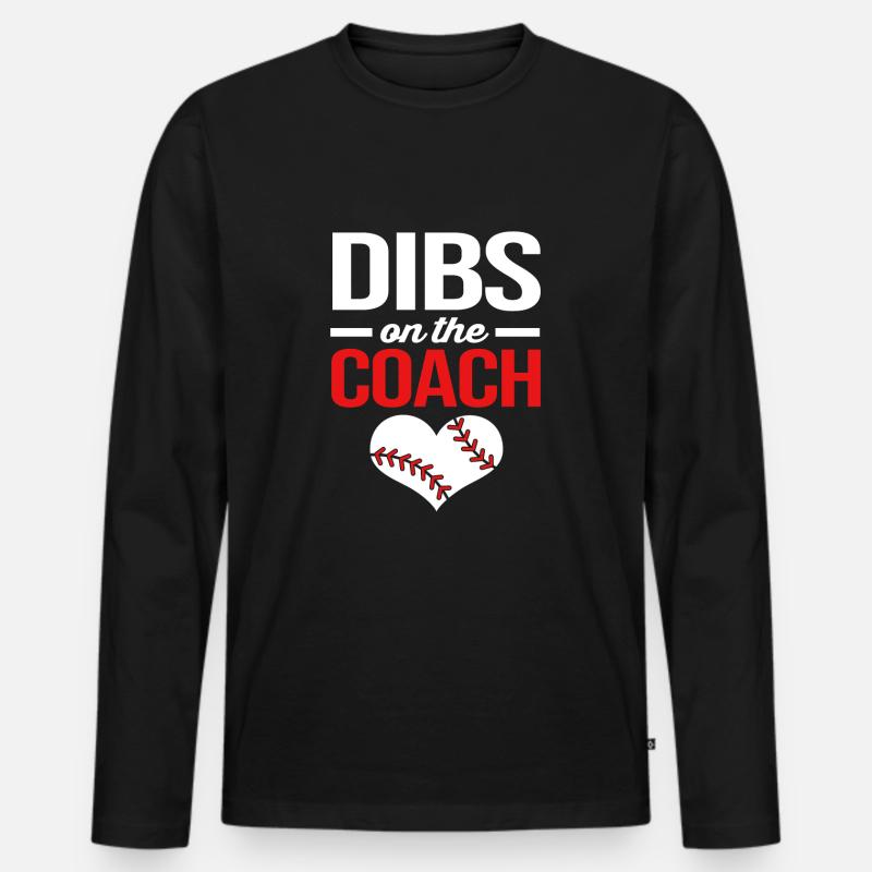 Baseball Coach - Männer Premium Bio Langarmshirt - Schwarz