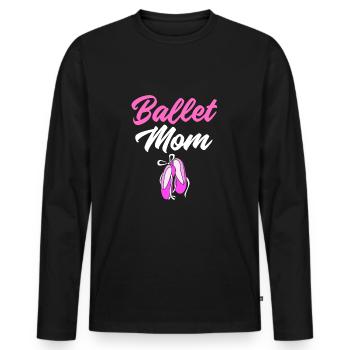 Danseuse de ballet - T-shirt manches longues Premium bio Homme - noir - Devant - Nico (187cm)