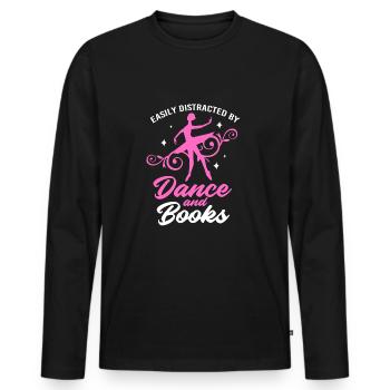 Ballet Ballet Dancer - Men's Premium Organic Long Sleeve Shirt - black - Front - Nico (187cm)