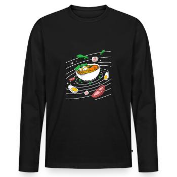 Universe Solar System - Men's Premium Organic Long Sleeve Shirt - black - Front - Nico (187cm)