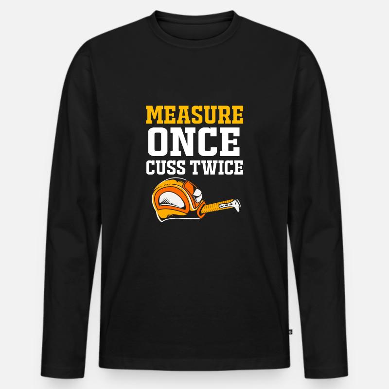 Construction worker construction site - Men's Premium Organic Long Sleeve Shirt - black