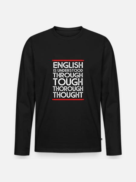 Professeur d’anglais Professeur d’anglais - T-shirt manches longues Premium bio Homme - noir