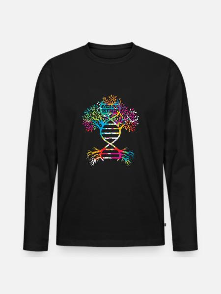 Family tree genealogy - Men's Premium Organic Long Sleeve Shirt - black