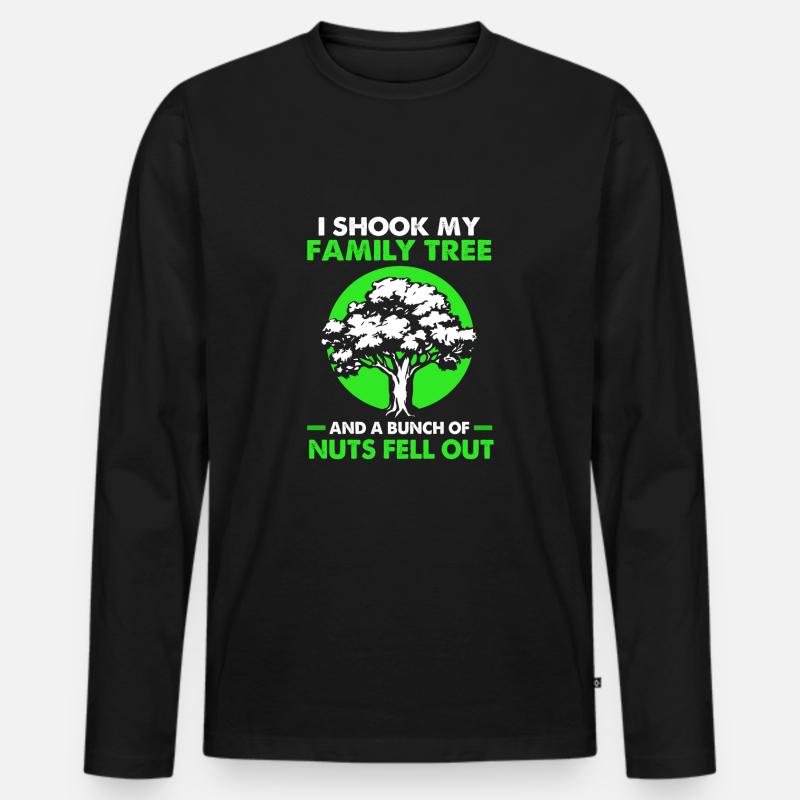 Stammbaum Genealogie - Männer Premium Bio Langarmshirt - Schwarz