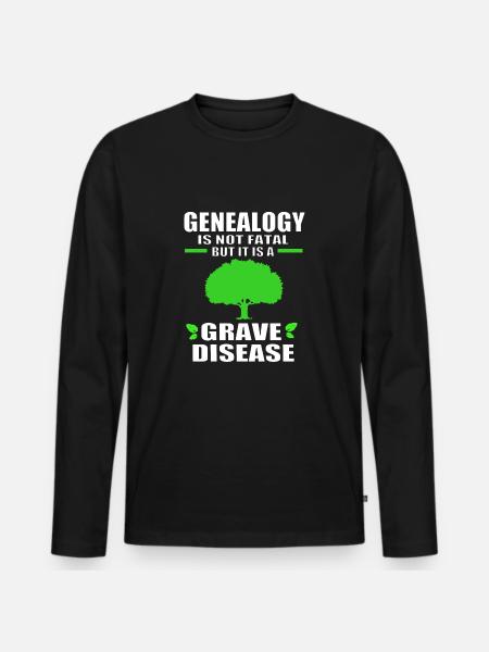 Family tree genealogy - Men's Premium Organic Long Sleeve Shirt - black