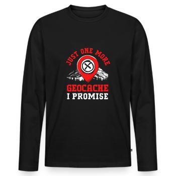 Geocaching Geocache Geocacher - Men's Premium Organic Long Sleeve Shirt - black - Front - Nico (187cm)