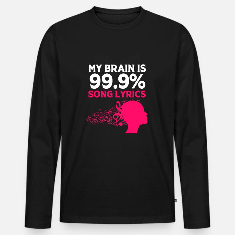 Karaoke - Männer Premium Bio Langarmshirt - Schwarz