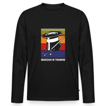 Sorcier - T-shirt manches longues Premium bio Homme - noir - Devant - Nico (187cm)