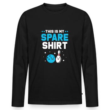 Bowlen Bowler Bowling Kegel Bowlingkugel - Männer Premium Bio Langarmshirt - Schwarz - Vorne - Nico (187cm)