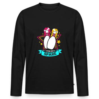 Bowlen Bowler Bowling Kegel Bowlingkugel - Männer Premium Bio Langarmshirt - Schwarz - Vorne - Nico (187cm)