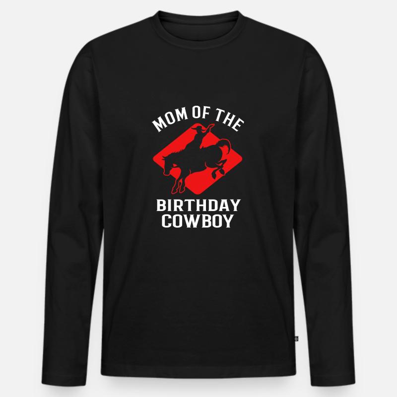 Rodeo - Männer Premium Bio Langarmshirt - Schwarz