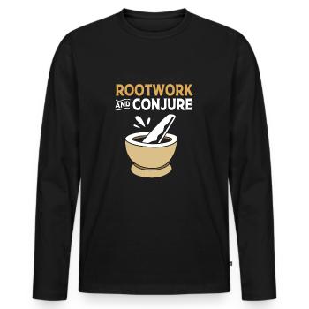Voodoo - Männer Premium Bio Langarmshirt - Schwarz - Vorne - Nico (187cm)