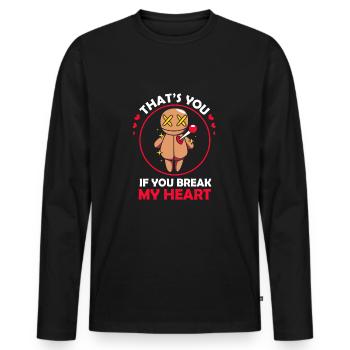Voodoo - Männer Premium Bio Langarmshirt - Schwarz - Vorne - Nico (187cm)