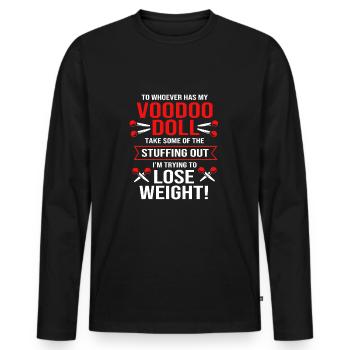 Voodoo - Männer Premium Bio Langarmshirt - Schwarz - Vorne - Nico (187cm)