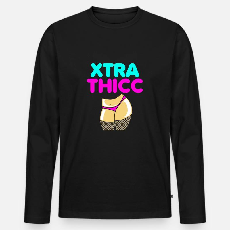 Body Positivity - Männer Premium Bio Langarmshirt - Schwarz