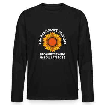Kindergarten Education Educator Educator - Men's Premium Organic Long Sleeve Shirt - black - Front - Nico (187cm)