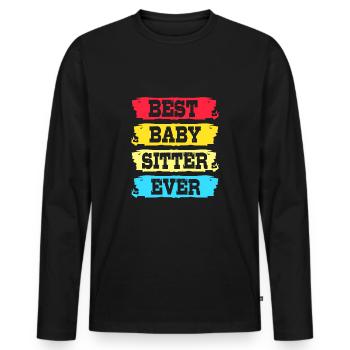 Kindergarten Education Educator Educator - Men's Premium Organic Long Sleeve Shirt - black - Front - Nico (187cm)