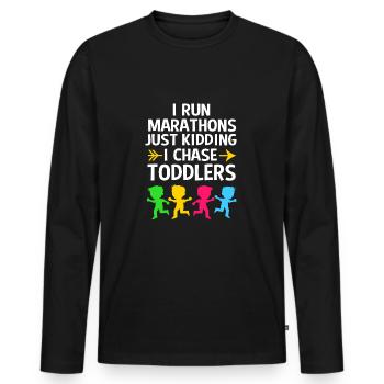 Kindergarten Education Educator Educator - Men's Premium Organic Long Sleeve Shirt - black - Front - Nico (187cm)