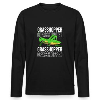 Grasshopper grasshopper - Men's Premium Organic Long Sleeve Shirt - black - Front - Nico (187cm)