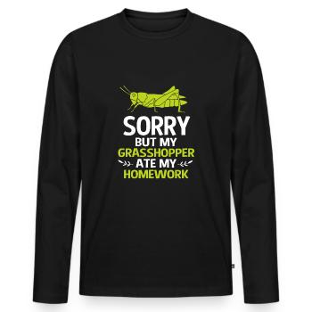 Grasshopper grasshopper - Men's Premium Organic Long Sleeve Shirt - black - Front - Nico (187cm)