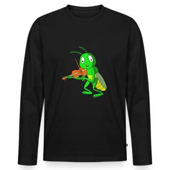 Grasshopper grasshopper - Men's Premium Organic Long Sleeve Shirt - black - Front - Nico (187cm)