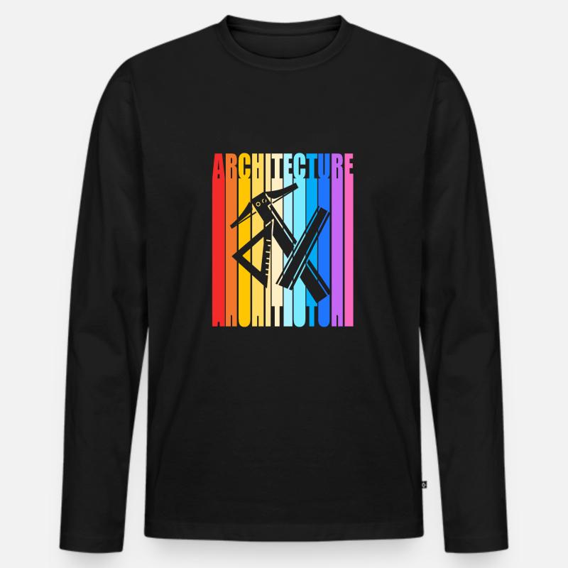 Architekt - Männer Premium Bio Langarmshirt - Schwarz