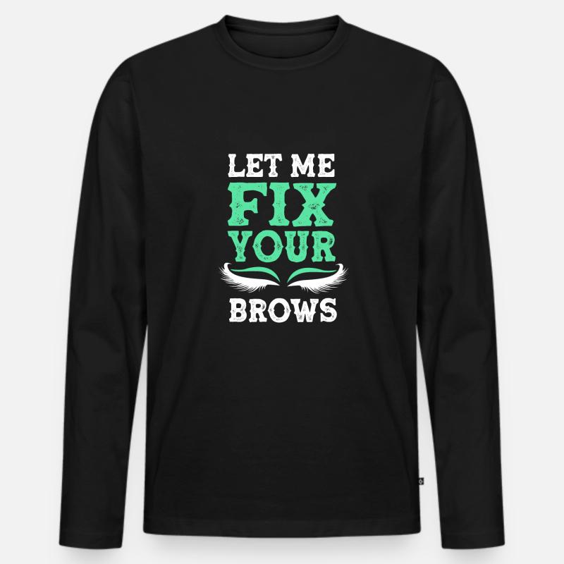 Kosmetikerin - Männer Premium Bio Langarmshirt - Schwarz