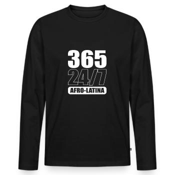 Afro Latina - Männer Premium Bio Langarmshirt - Schwarz - Vorne - Nico (187cm)