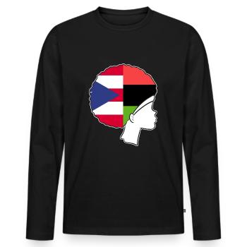 Afro Latina - Männer Premium Bio Langarmshirt - Schwarz - Vorne - Nico (187cm)