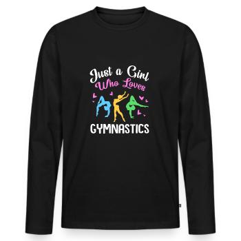 Athlétisme - T-shirt manches longues Premium bio Homme - noir - Devant - Nico (187cm)