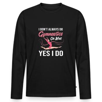 Athlétisme - T-shirt manches longues Premium bio Homme - noir - Devant - Nico (187cm)