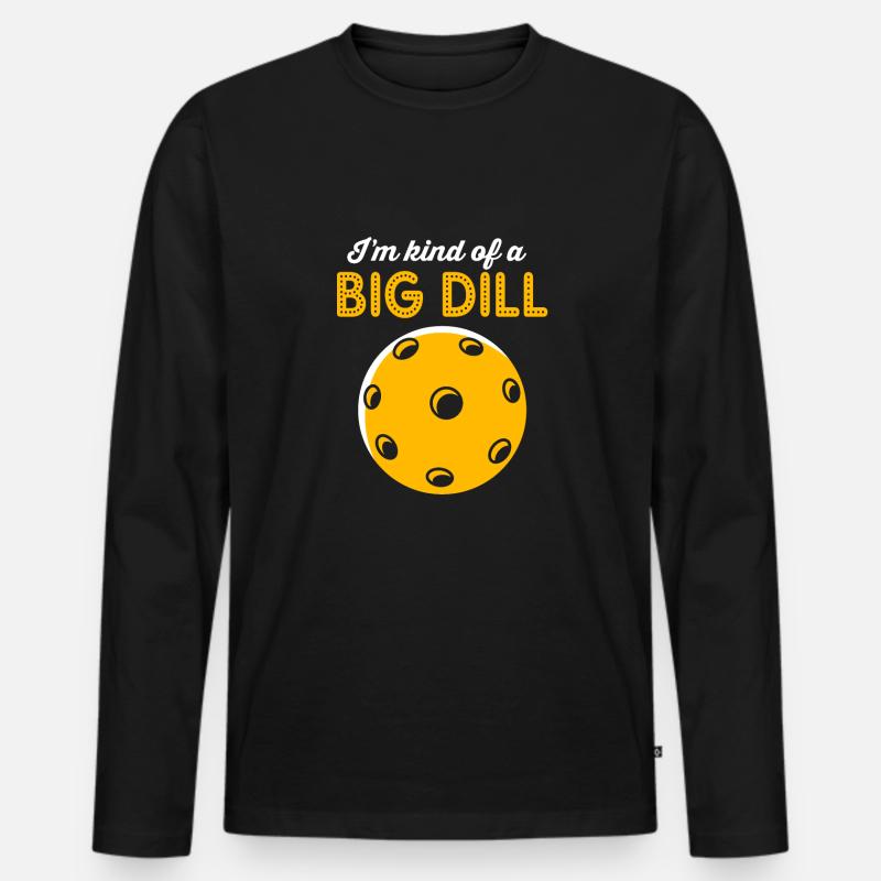 Pickleball - Männer Premium Bio Langarmshirt - Schwarz
